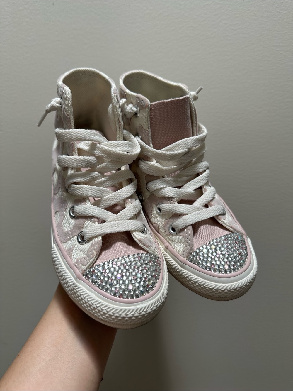 Converse 11.5c Little Girls Bling Pink Chuck Taylor All Star Lace Up